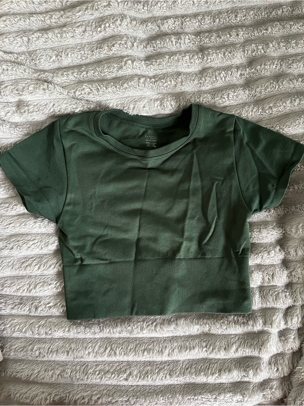Aerie Cropped Tee - Forest Green
